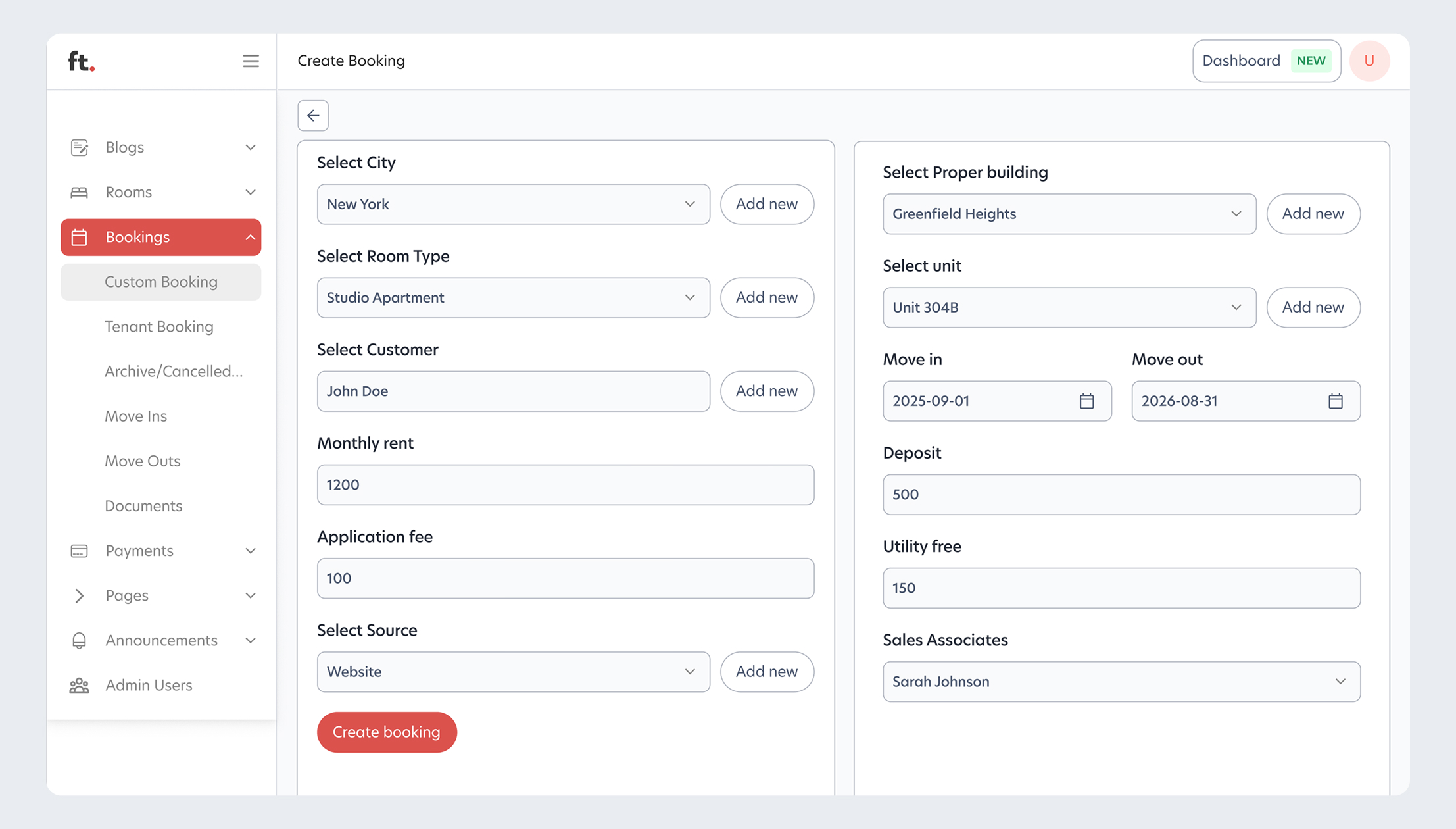 Custom Booking Module